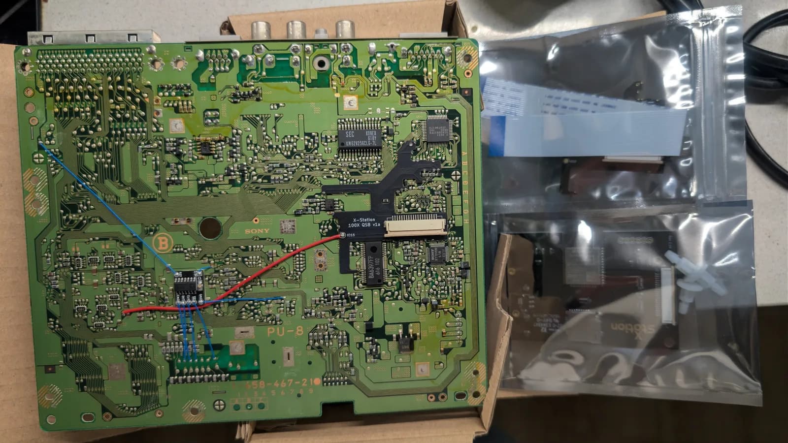 Sony PS1 PU-8: Green Speckles, Reflow, Recap & xStation