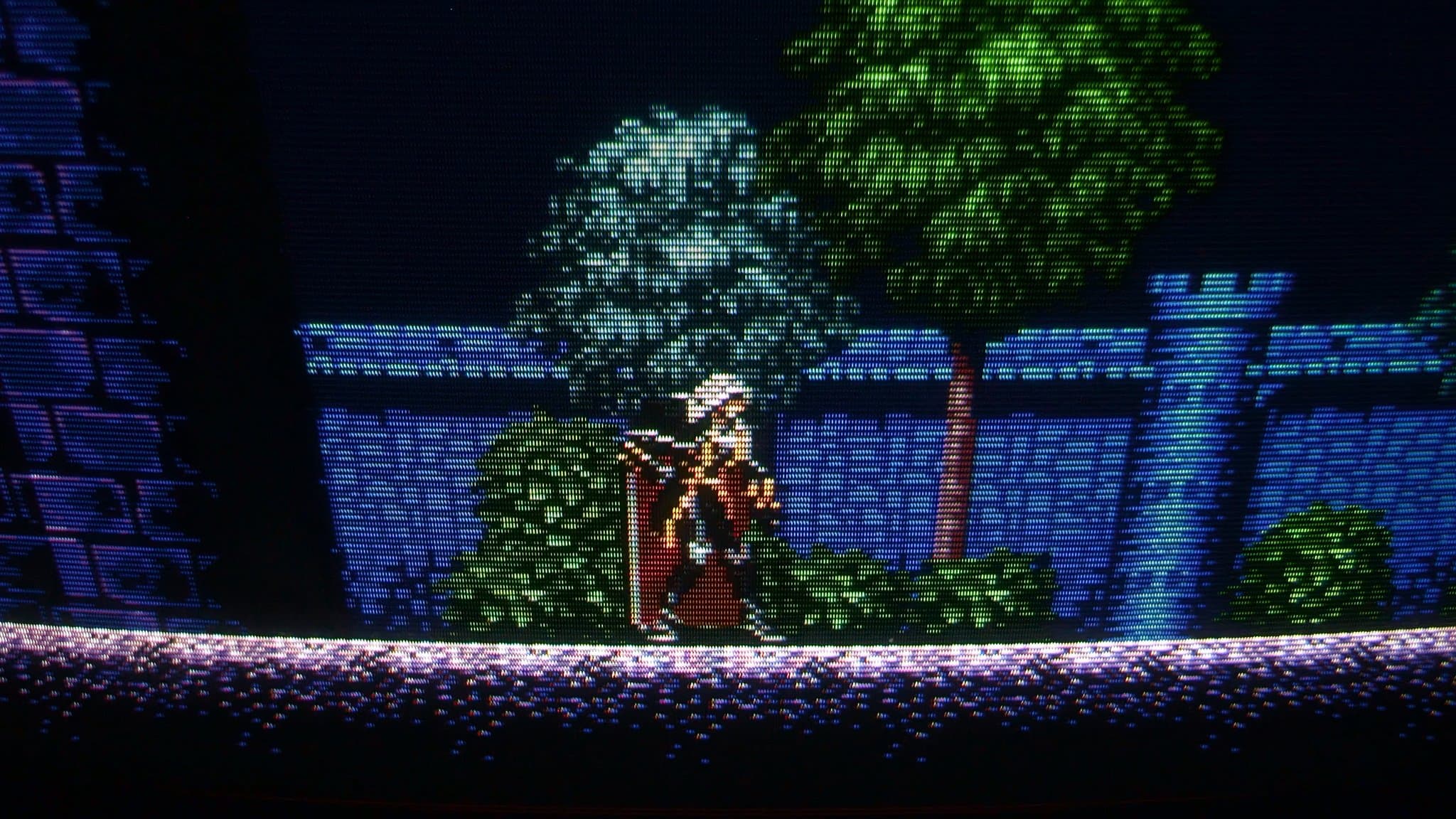 Sony PVM-9041Q displaying Castlevania SOTN on Mega Drive after deflection board recap, showing vibrant colors and sharp geometry.