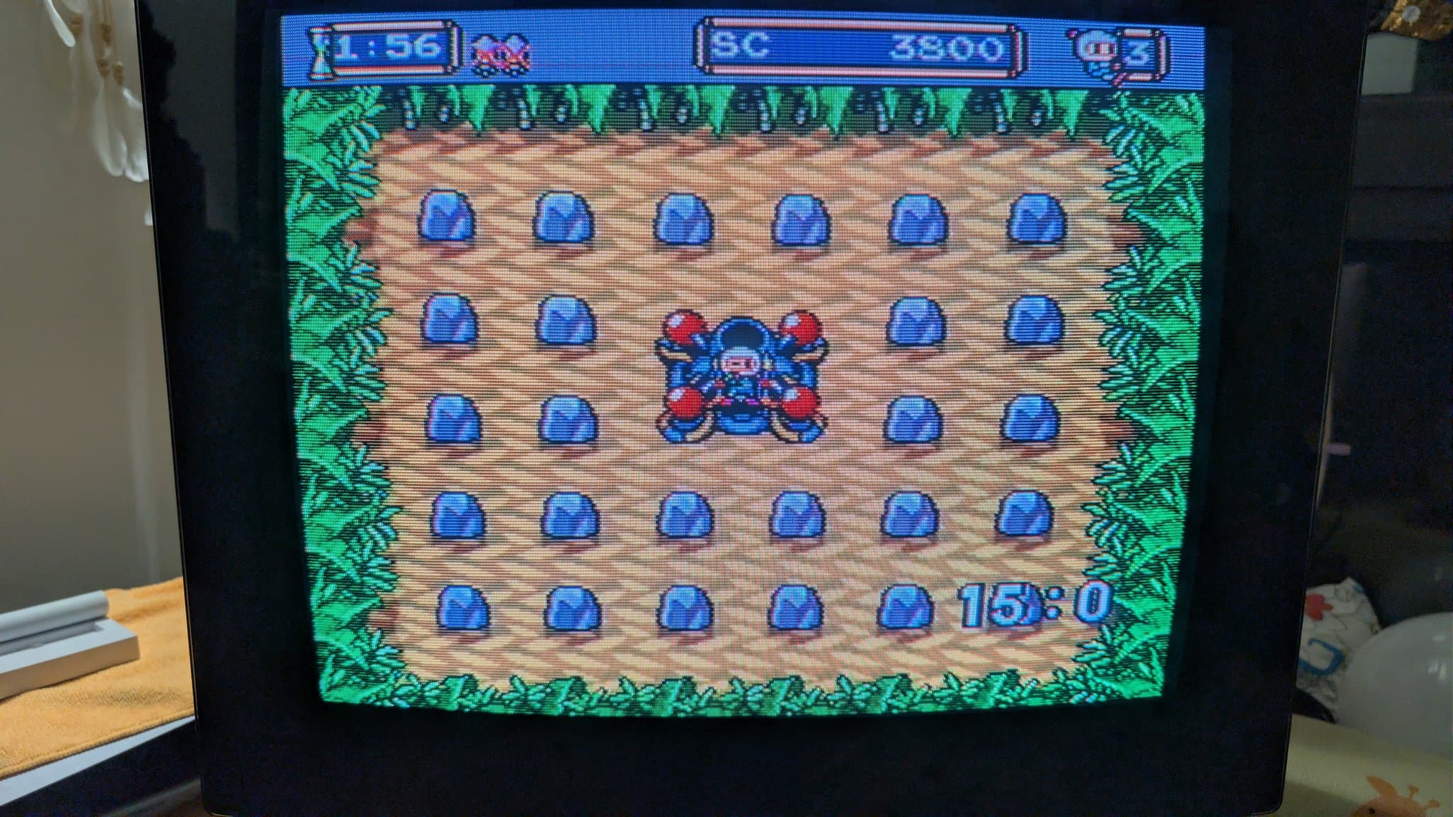 Bomberman '94 gameplay on the PC Engine through the recapped IFU-30.